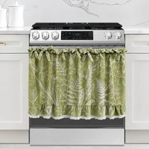Saia para forno Cyberplex verde floresta em mistura de algodão 77 x 55 cm Saia para forno Cyberplex verde floresta em mistura de algodão 77 x 55 cm