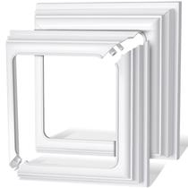 Saia para poste Thyle em vinil 13 x 17 x 4 cm branca, 2 peças Saia para poste Thyle em vinil 13 x 17 x 4 cm branca, 2 peças
