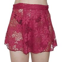 Saia pareô com amarração saída de praia rendada tapa bumbum