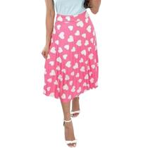 Saia plinssada corações Saia plinssada corações