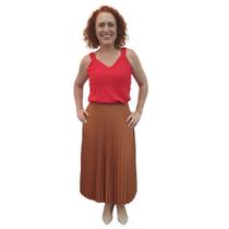 Saia Plissada Atemporal Estilosa Congresso Formatura Festa