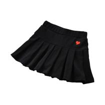 Saia Plissada Com Coração Bordado Para Meninas, Calças De Segurança Em Cores Candy, Design De Saia