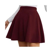 Saia Plissada De Malha Com Cintura Alta Para Mulheres, Estilo A-line, Primavera, Outono E Inverno