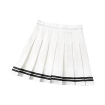 Saia Plissada Estilo Preppy Feminina, Cintura Alta, Vestido Curto Em A, Primavera Verão 2025