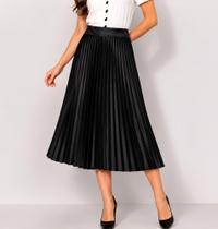Saia Plissada Média Moda Evangélica