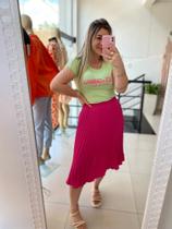 Saia Plissada Pink Saia Plissada Pink