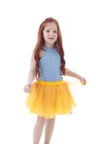 Saia Princesa Tutu AMARELA com Brilho