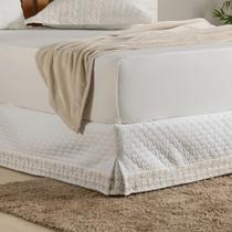 Saia Queen para Cama Box Bordada 01 Peça Luxo Fontana