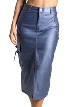 Saia Resinada Sawary Midi - 277002 Azul