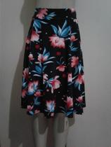 Saia rodada, estampada, tamanho G Saia rodada, estampada, tamanho G