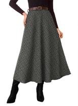 Saia rosa Queen Flared Plaid Tartan A Line High Waist Midi Saia rosa Queen Flared Plaid Tartan A Line High Waist Midi