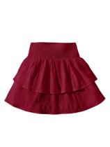 Saia RoseSeek para menina em camadas Shirred Boho Burgundy 9Y Saia RoseSeek para menina em camadas Shirred Boho Burgundy 9Y