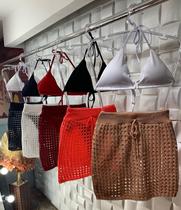 Saia Saida de Praia Modelo Furão Alta Qualidade Tricot Verao