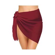 Saia Sarong de Chiffon para Praia - Curta, Transparente e Ideal como Cover Up