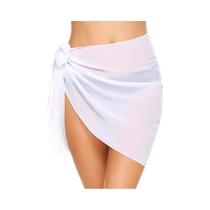 Saia Sarong de Chiffon para Praia - Curta, Transparente e Ideal como Cover Up