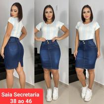 Saia secretaria jeans Saia secretaria jeans