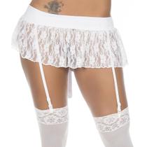 Saia Sedutora com Liga Branca Pimenta Sexy - Lingerie Sexy Saia Sedutora com Liga Branca Pimenta Sexy - Lingerie Sexy