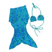 Saia Sereia Cauda De Peixe Com Top De Praia