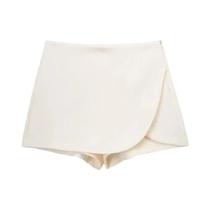 Saia Short Assimétrica Feminina Rosa E Preta De Cintura Alta Mini Saia Casual De Verão