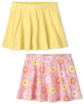 Saia-short infantil para menina com estampa, pacote com 2 Saia-short infantil para menina com estampa, pacote com 2