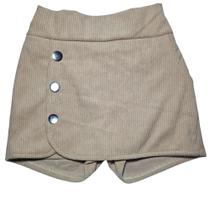 Saia Short Veludo Creme Tamanho:4