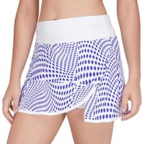 Saia Shorts Adidas Club Graphic Branca e Azul