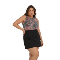 Saia Shorts Alfaiataria Plus Size Saia Shorts Alfaiataria Plus Size