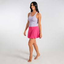 Saia Shorts Feminino Fitness Sport Treino Rosa Alma Genius