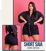 Saia Shorts Feminino Plus Size com Lycra Tamanhos Grandes