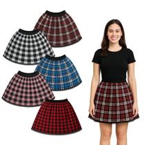 Saia Shorts Festa Junina Adulto Xadrez Luxo