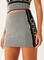 Saia Slim Tricô Logo Listrada Open Feminino