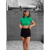 Saia Sofia em tecido curto preto elástico tamanho 36-40