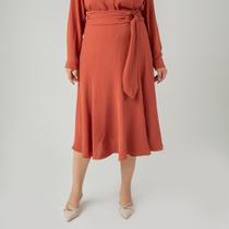 Saia susie midi evasê crepe heavy flow feminino