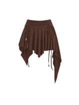 Saia SweatyRocks Asymmetrical Ruffle A Line Y2k de cintura alta