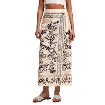 Saia Talakeno Floral Wrap Midi para mulheres em estilo boho de verão Saia Talakeno Floral Wrap Midi para mulheres em estilo boho de verão