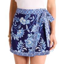 Saia Talakeno Floral Wrap Mini Summer Beach para mulheres Saia Talakeno Floral Wrap Mini Summer Beach para mulheres
