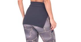 Saia Tapa Bumbum Academia fitness Preto Azul Cinza escuro P M G - Shine Fitness