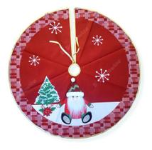 Saia Tapete Árvore De Natal Com Estampa De Papai Noel 3D Saia Tapete Árvore De Natal Com Estampa De Papai Noel 3D