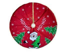 Saia Tapete Poliéster Árvore Natal Papai Noel Vermelha 80 Cm Saia Tapete Poliéster Árvore Natal Papai Noel Vermelha 80 Cm