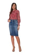 Saia Tradicional Jeans Titanium (27299) Moda Evangelica