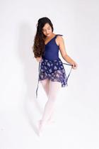 Saia transpassada crepe chiffon