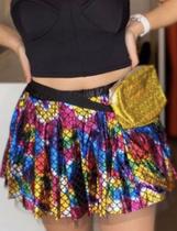 Saia Tule Adulto Carnaval/ballet Glitter Carnaval Único