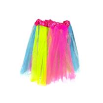 Saia Tule arco íris Colorida Unicórnio Infantil Saia Tutu