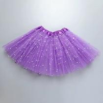 Saia Tule Infantil Coloridas Com Brilhos
