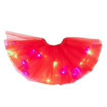 Saia Tule Led Colorido Festa Bailarina Tutu Ballet 40cm Saia Tule Led Colorido Festa Bailarina Tutu Ballet 40cm