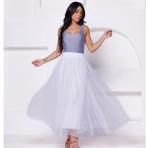 Saia Tule Mídi Longa Forrada Lisa Moda Modesta Evangélica Saia Tule Mídi Longa Forrada Lisa Moda Modesta Evangélica