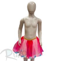 Saia Tule Pink/Branco - Barrado cores candy - 30cm - Mod 420 - 01 unidade - Rizzo Saia Tule Pink/Branco - Barrado cores candy - 30cm - Mod 420 - 01 unidade - Rizzo