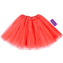 Saia Tule Preta ou Vermelha Halloween Carnaval Fantasia 40cm