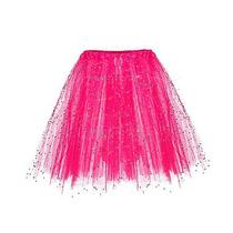 Saia Tule Transparente Rosa Escuro Veste Até 52cm Carnaval Saia Tule Transparente Rosa Escuro Veste Até 52cm Carnaval