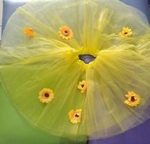 Saia tule tutu girassol 40 cm
